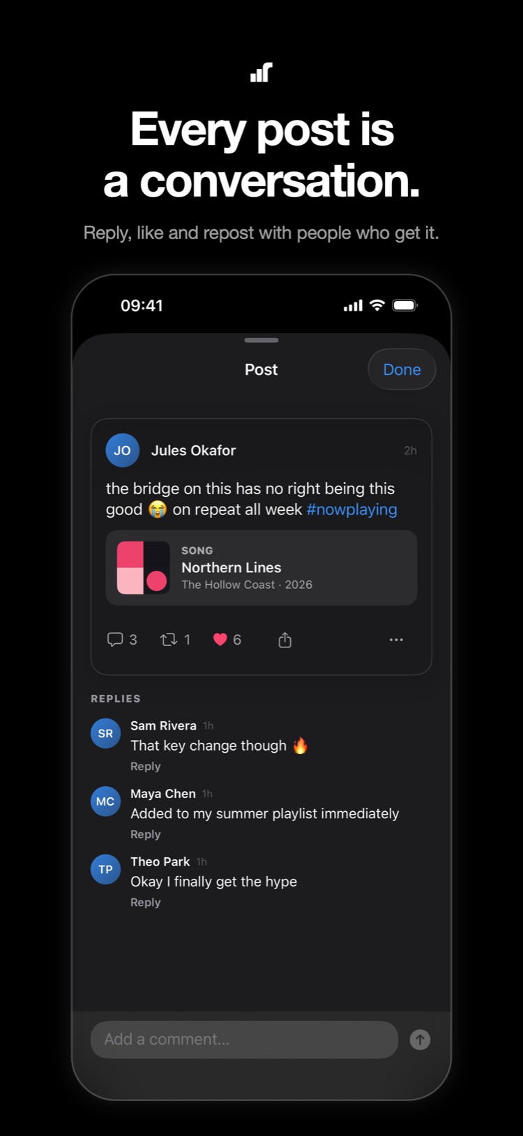 A post on Rankd with replies from other listeners